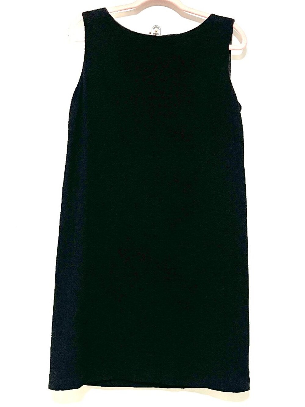 Eileen Fisher Womens Textured Shift Dress S Tencel Cotton Stretch Minimalist